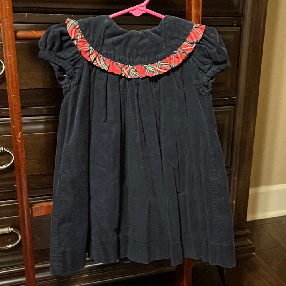 Bailey Boys Navy and Red plaid dress.